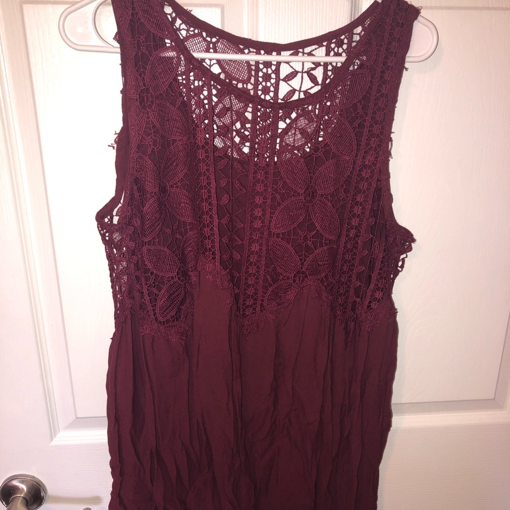 maroon lace dress